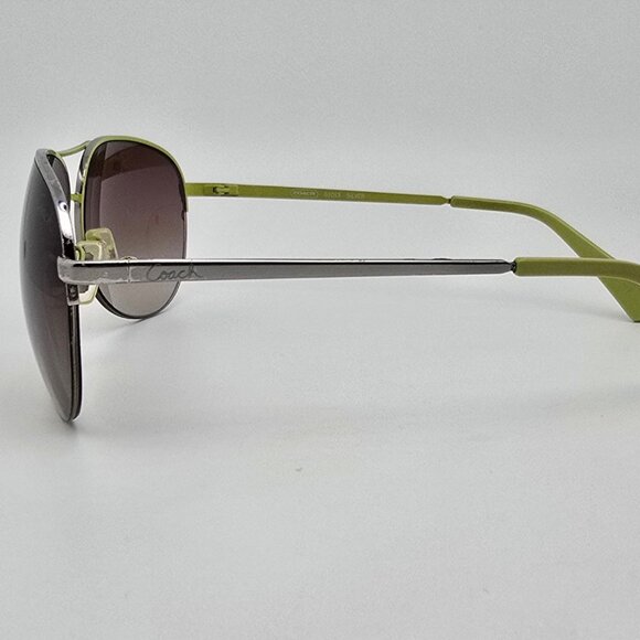 Coach S1013 045 Silver Frame Brown Gradient Lens Semi Rimless Aviator Sunglasses main image 15